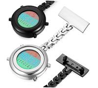 TEMPNAP 2pcs Pocket Watches Clip Hanging Design Small Portable Fob Watches for Men Women Elegant Style Precise Timing for Doctors Lightweight Versatile