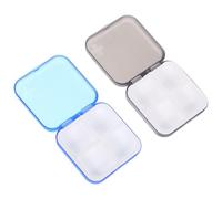 TEMPNAP 2pcs Portable Medicine Box Organiser with Large Capacity and Multi-Grid Design, Plastic Pill Case with Tight Seal for Well Protected Medicine, for Travel and Daily Use