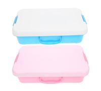 TEMPNAP 2pcs Portable Sandbox Storage Box for Boy Girl Handheld Sand Tray with Lid for Indoor and Easy to Clean Material for Sensory Play Activities