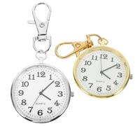 TEMPNAP 2pcs Quartz Pocket Watch Pendant Key Chain for Nurse with Large Dial, Compact and Lightweight Design, Glass and Alloy Material, Suitable for Daily Life
