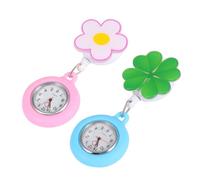 TEMPNAP 2pcs Retractable Nurse Watches with Secure Hand Clip Dial Medical Pocket Fob for Doctors Nurses Paramedics Convenient Practical Timekeeping for Healthcare Professionals