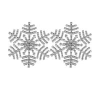 TEMPNAP 2pcs Rhinestone Brooch Pins for Women, Stylish Silver Alloy Crystal Design, Multi-functional Fashion Accessory for Clothes and Hats, for Dresses and Sweaters