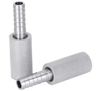 TEMPNAP 2pcs Stainless Steel Aeration Carbonating Stones with 0.5 Micron Diffusion for Efficient Oxygenation in Beer Fermentation and Small Bioreactors, 1/4" Od Silver Air Stones
