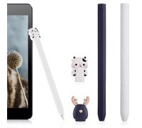 TEMPNAP 2pcs Stylus Pen Sleeve Stylus Nib Cover Pen 2nd Generation Cover Choice Non-slip Fully Protected Silicone Cartoon Animals Design 5.89x0.59x0.47inch Decoration Assorted Color