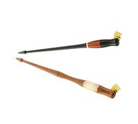 TEMPNAP 2pcs Vintage Wood Calligraphy Nib Pen Holder with Removable Brass Flange Adjustable Oblique Dip Pen for Manga Drawing and English Writing for Beginner Calligraphy Accessories
