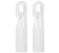 TEMPNAP 2pcs White Pom Blind Wand Tip Hook Universal Fit Replacement Hook Unique Shape Plastic Accessory for Vertical Blinds