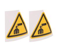 TEMPNAP 2pcs Yellow Watch Your Head Warning Stickers with Adhesive Design, Pvc Material Safety Decals for Machinery and Workshops, Easily Noticeable Caution Signs for Low Ceiling Hazards