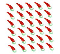 TEMPNAP 2sets Fashion Jewelry Loose Beads Red Pepper Charms for DIY Necklace Bracelet Making Crafting Accessory for Creative Projects 100pcs*2