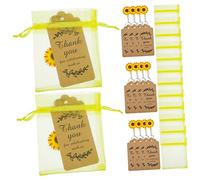 TEMPNAP 30 Pcs Sunflower Keychains Party Favors for Summer Theme Thank You Tags Keyring Set for Birthdays Weddings Baby Showers and Return