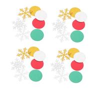 TEMPNAP 300pcs Glitter Snowflake Confetti for Christmas Table Decorations Shiny Winter Party Sprinkles in Red Green Gold Silver for Festive Holiday Celebrations