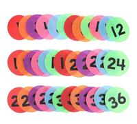 TEMPNAP 36Pcs Educational Carpet Dot Markers for Classroom Organization and Games Round Floor Spots for Seating Queuing Agility Training and Activity Planning