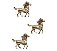 TEMPNAP 3pcs Creative Brass Horse Keychain Pendants Unique Zodiac Horse Accessories for Home Decor Equestrian Parties Collectors Durable Antique Finish