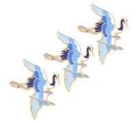 TEMPNAP 3pcs Creative Crane Brooch Pin Elegant Bird Lapel Pins for Women and Men Stylish Suit and Bag Accessories Cartoon-inspired Clothing Decoration