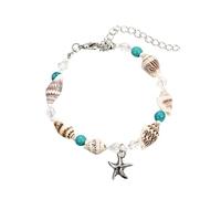 TEMPNAP 3pcs Elegant Shell Anklet for Women Creative Beach Hand Jewelry Beautiful Wrist Chains Unique Beaded Design for Birthdays and Celebrations