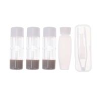 TEMPNAP 3pcs Lens Box Plastic Storage Case with Tweezers and Solution Bottle Small Lightweight Design Prevents Growth of Bad Substances for Work and Trip