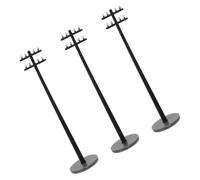 TEMPNAP 3pcs Miniature Telegraph Poles Model 1:100 Scale for Train Layout Decor, Abs Material, Connect Circuits and Create Micro Landscape for Micro Landscape Design and Model Train