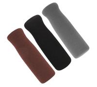 TEMPNAP 3pcs Non-Slip Walking Stick Handle Grips Made of Protective Nitrile Rubber for Elderly, Suitable for Hand-held Shopping Baskets and Walking Stick Handles, Black and Brown Colours