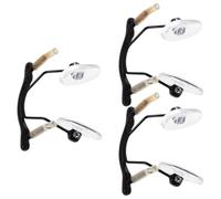 TEMPNAP 3pcs Nose Bridge Pads Rimless Nose Support Replacement Comfort Enhancing Single Hole Design Hanging Style Black Metal Acrylic for Glasses on The Go Repair Accessories