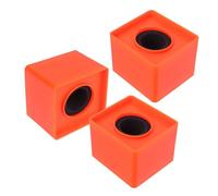 TEMPNAP 3pcs Portable Microphone Flag Station Square Cube with Lightweight Plastic Material and Securely Holds Microphones for News Interview and Conference Use in Orange