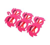 TEMPNAP 3Pcs Tropical Party Glasses Funny Flamingo Eyewear Frames for Adults for Birthday Photo Booth Props Hawaiian Costume Accessories and