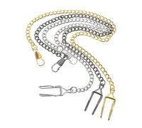 TEMPNAP 3pcs Vintage Pocket Watch Chain Metal Alloy Antique Fob Curb Link Chain for Pocket Watch Accessories Replacement Clip for Vest