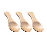 TEMPNAP 3pcs Wooden Salt Spoons Mini Short Handle Tea Scoop for Scooping Spice and Tea Kitchen Accessories