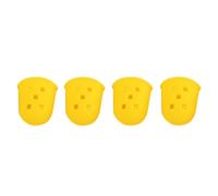 TEMPNAP 4 Pcs Silicone Guitar Finger Caps for Ukulele and Banjo, Tear-resistant Yellow Finger Guards, Easy to Put and Take, Suitable for Beginners and Guitarists