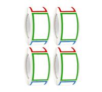 TEMPNAP 4 Rolls Rectangular Name Tag Stickers, Adhesive Plain Pantry Labels for Storage Bins, Easy for Storage and Not Easy to Break, for Housewarming and Home Organisation