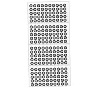 TEMPNAP 4 Sheets Reflective Film Marker Points for 3d Scanning Devices, High Reflectivity 0.15mm Thickness Marking Stickers, Sturdy Reflective Marking Points for Scanner Accuracy