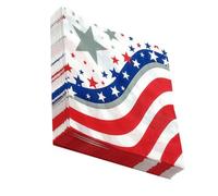 TEMPNAP 40 Sheets Independence Day Festival Napkins with American Flag Design, Soft and Comfortable Wood Pulp Tissue for Hotel and Family Dining Table, Easy to Dispose Summer Party Napkins