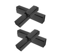 TEMPNAP 4Pcs 6-Cavity Black Chocolate Boxes Truffle Packaging Boxes 24X5.5X3.5Cm Dessert Cookie Macaron Pastry Packing for Wedding Birthday Holidays