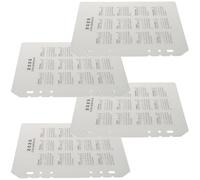 TEMPNAP 4pcs A5 Plastic Notebook Dividers Waterproof Detachable Binder Index Separators with 6 Holes for Loose-Leaf Ring Planners and Daily Office Organising