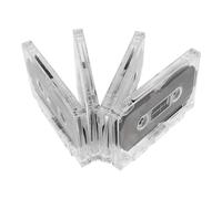 TEMPNAP 4pcs Blank Audio Cassette Tape 60-minute Recordable Retro Style with Plastic Material for Versatile Use in Parties and DIY Projects, Classic Vintage Design for Music and Message