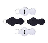 TEMPNAP 4pcs Elegant Lipstick Protective Case Keychain Holder Lip Balm List Lip Multipack Accessory