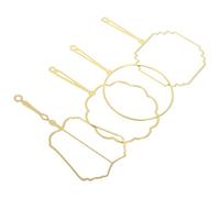 TEMPNAP 4pcs Golden Metal Fan Shaped Bookmark Set with Hollow Design for Creative and DIY Projects, Versatile and Elegant Look Book Accessories