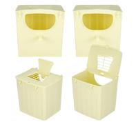 TEMPNAP 4pcs Plastic Bird Breeding Box for Finch and Sparrow, Weather Resistant and Easy to Clean Nesting Hut, Sleeping Place for Garden Use with Delicate Unique Style