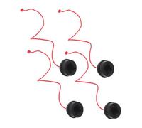 TEMPNAP 4pcs Portable Snooker Chalk Holder Rubber Set, Pool Cue Chalk Holder Tool Protective Case, Billiard Accessory for Pool and Snooker Games, Black