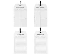 TEMPNAP 4pcs Portable To-do List Notebook with Classified Archives, Paper Material Daily Planner Notepad for Creative Writing and Travel Journal, Lightweight and Workmanship