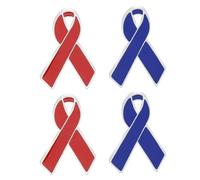 TEMPNAP 4pcs Red Ribbon Brooch Pins for World Aids Day, Creative Alloy Ribbon Breastpin for Awareness and Decoration, Suitable for Celebrations and People of Ages