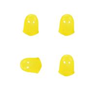 TEMPNAP 4pcs Silicone Guitar Finger Covers Finger Guards Easy to Put and Take off Reusable Yellow Caps for Banjo and Guitar Players Men and Women
