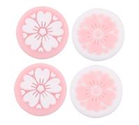 TEMPNAP 4pcs Silicone Joystick Grip Button Caps Pink Cherry Blossom Design Protective Covers Easy to Install Non Slip for Game Controllers