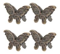 TEMPNAP 4Pcs Small Butterfly-Shaped Binder Clips Bronze Paper Clips for Documents Photos Bills Organizer Office Journal