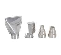 TEMPNAP 4pcs Stainless Steel Heat Gun Nozzle Set with Efficient Heating and Wide Compatibility, Heat Gun Accessories for Soldering and Model Crafting, Size 9.3x8.5x3.35cm, Silver