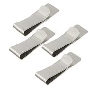 TEMPNAP 4pcs Stainless Steel Money Fixing Clips Portable Bill Clip for Office Strong Clipping Force Lightweight Space Saving Multi Functional Cash Holder for Notes Documents