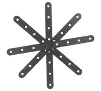 TEMPNAP 4pcs Straight Brackets Connecting Plates Mending Plates for Wood Heavy Duty Stainless Steel 9.59x0.71x0.12in Black Sleek Style Simple Installation Easy Fixing for Bookshelves