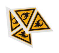 TEMPNAP 4pcs Weatherproof Fire Safety Warning Stickers for Trash Bins Self Adhesive Signs for Outdoor Use Heat and Temperature Resistant Fire Action Notices