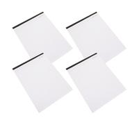 TEMPNAP 4pcs White Multipurpose Sticky Notepads for Home and Office Use, Thickened Paper Writing Pads Suitable for Meeting Recording and Note Taking, Simple Look Memo Notebooks with 25