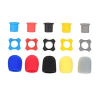 TEMPNAP 5 Sets Microphone Covers Microphone Protectors with Bottom Ring Splash-proof Mic Accessories for Karaoke Recording and Live Broadcast