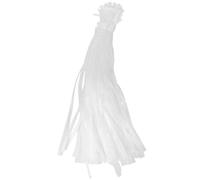 TEMPNAP 50pcs White Pe Mesh Produce Bags Reusable Fruit and Vegetable Net Bags with Easy Loading and Unloading, Washable Simple Structure for Supermarket Fruit Packaging and Home Shopping