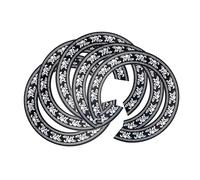 TEMPNAP 5pcs Circular Style Guitar Pickguards Black Thin Lightweight Scratch-resistant Sound Guards for Acoustic Guitars with Self-adhesive Backing Protective Accessories